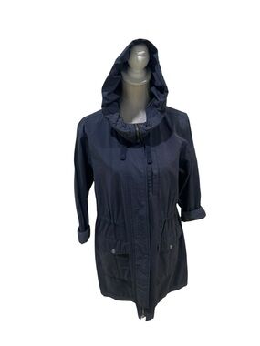 Uniqlo Navy Hooded Anorak rain Jacket size medium